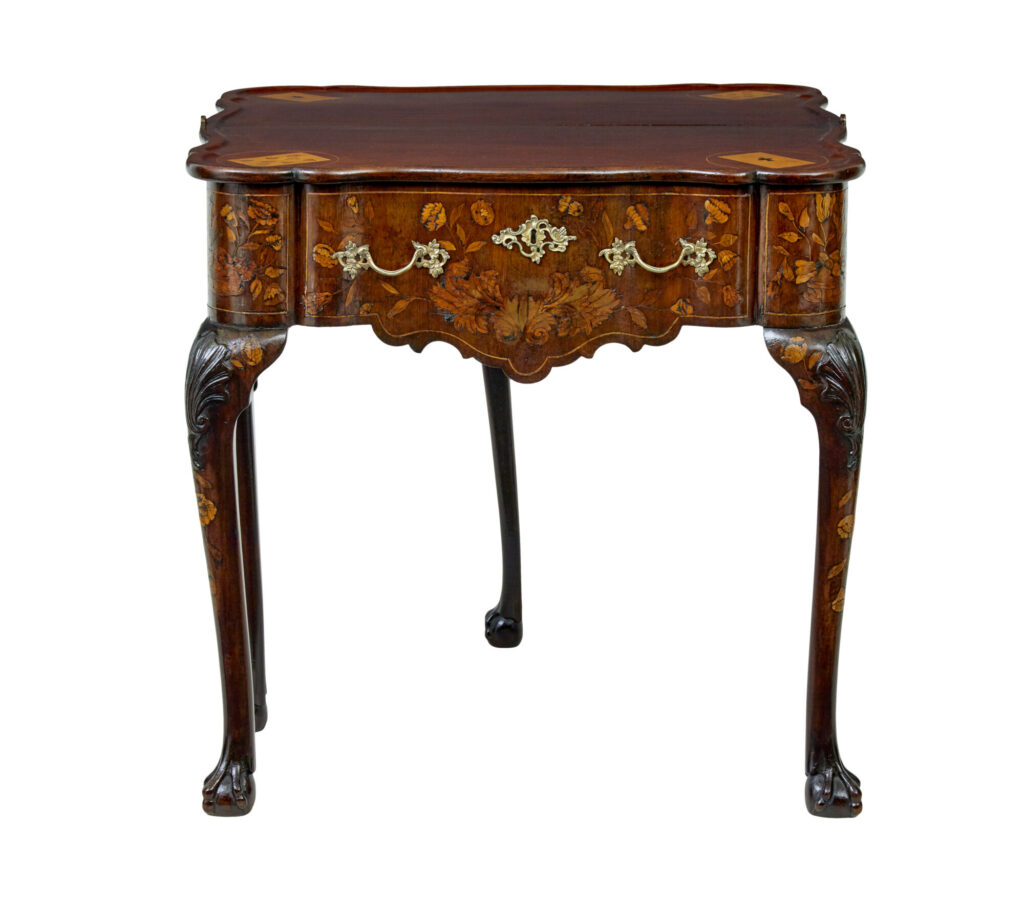 18th Century Dutch Walnut Marquetry Games Table — image 14