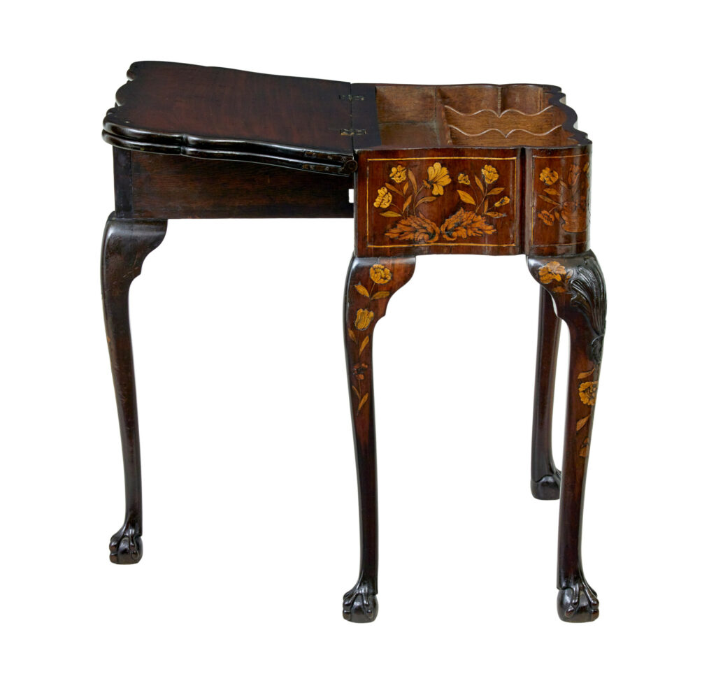 18th Century Dutch Walnut Marquetry Games Table — image 10