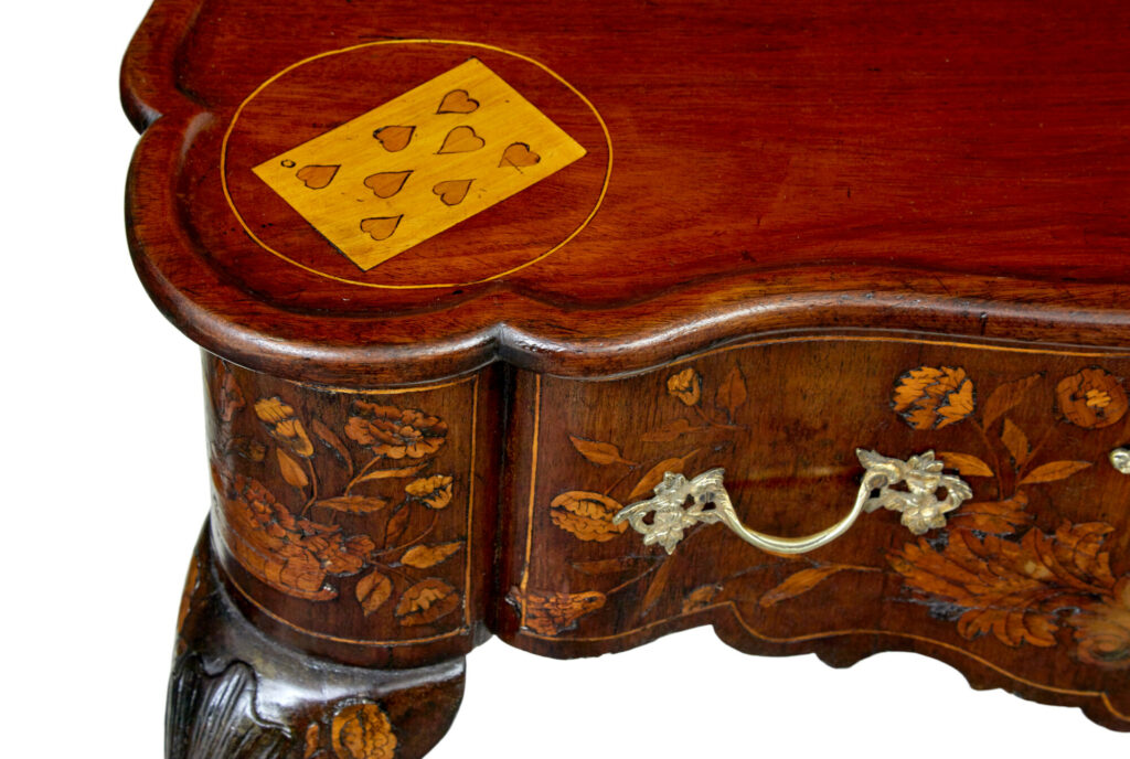 18th Century Dutch Walnut Marquetry Games Table — image 7