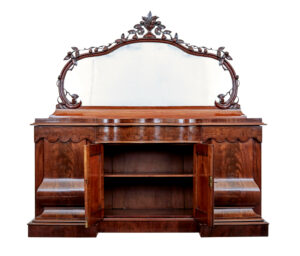 High Victorian Shaped Flame Mahogany Mirrored Sideboard — thumbnail 12