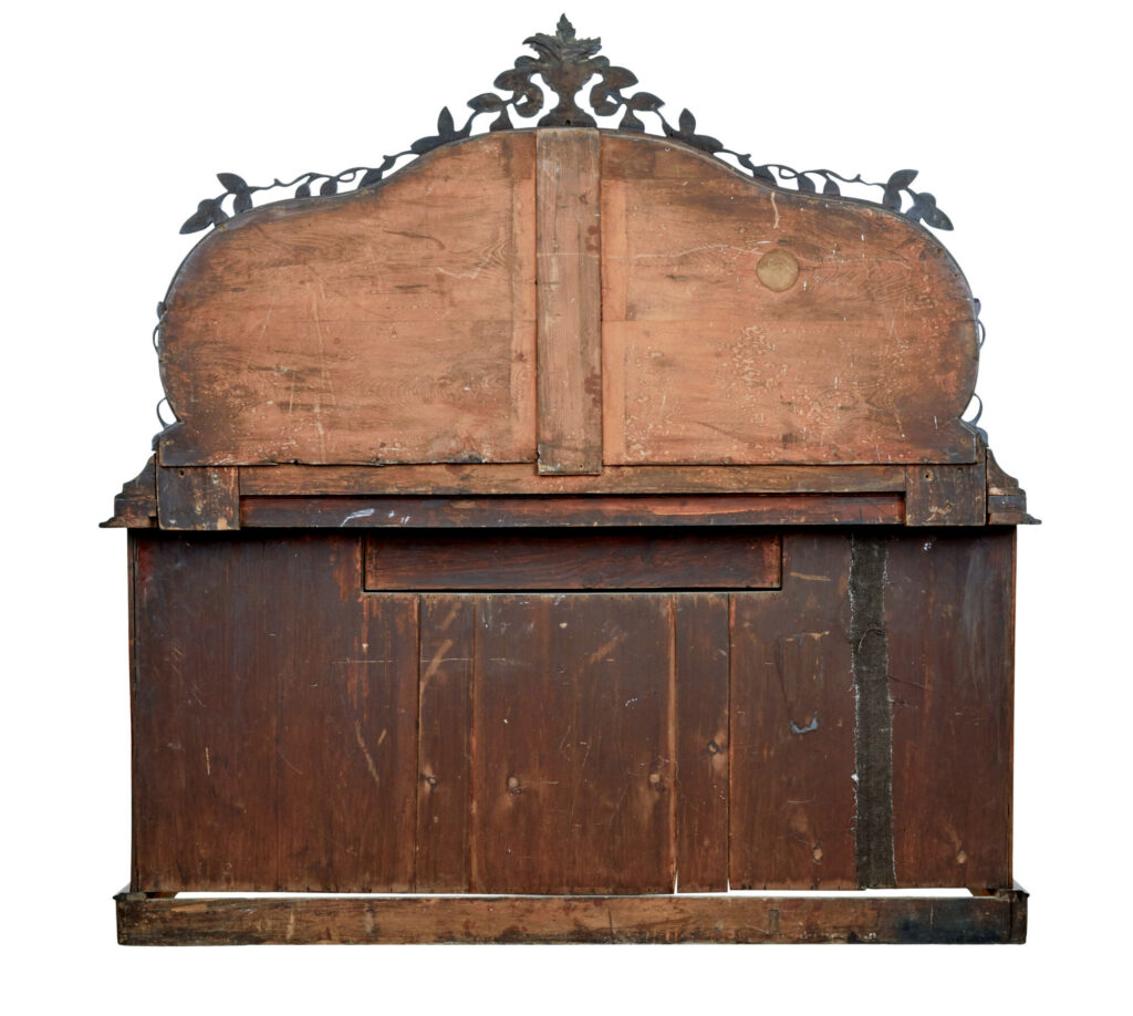High Victorian Shaped Flame Mahogany Mirrored Sideboard — image 10