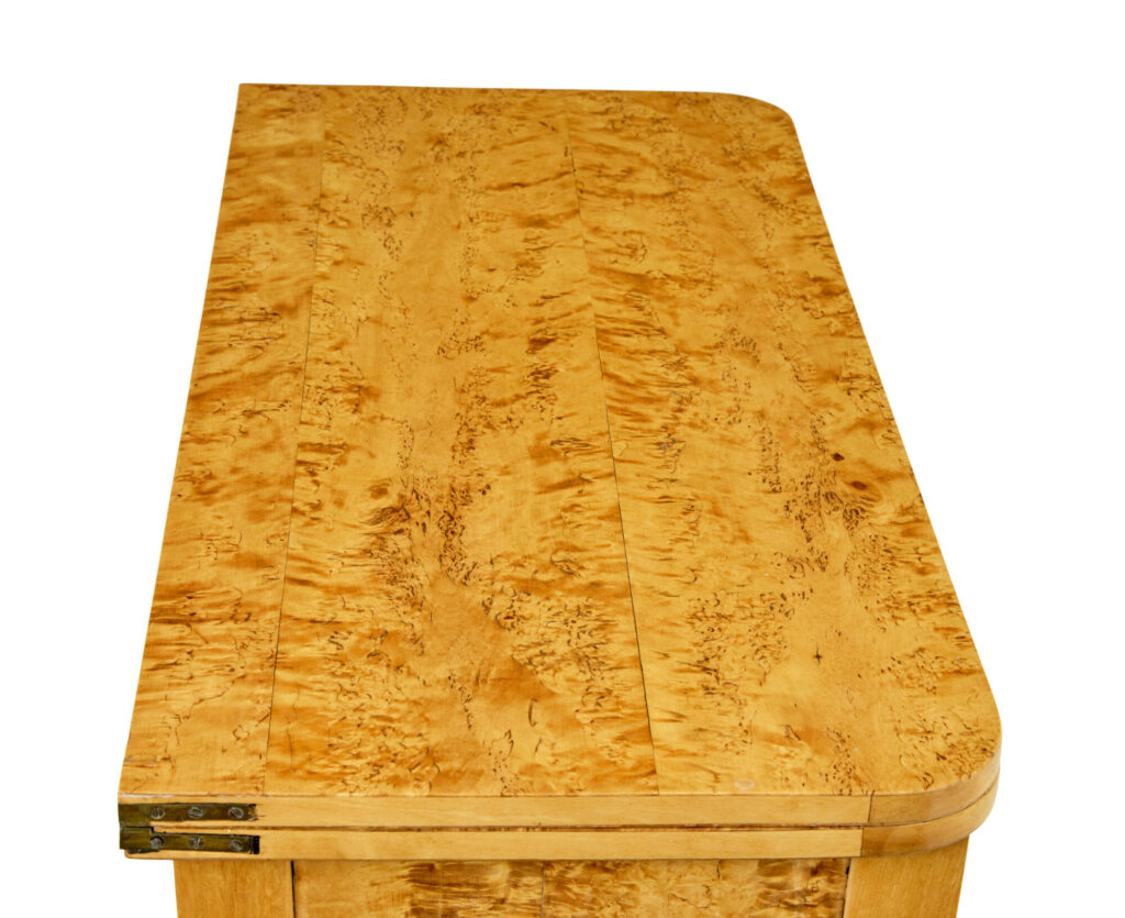 19th Century Swedish Burr Birch Tea Table — image 9