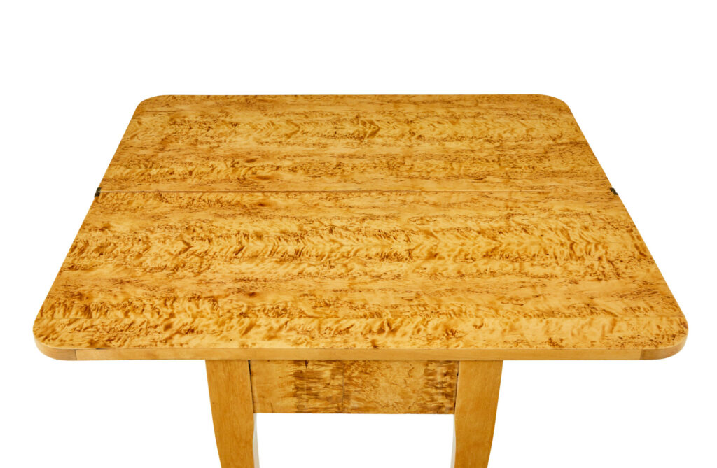 19th Century Swedish Burr Birch Tea Table — image 8