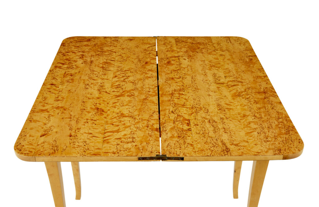 19th Century Swedish Burr Birch Tea Table — image 7