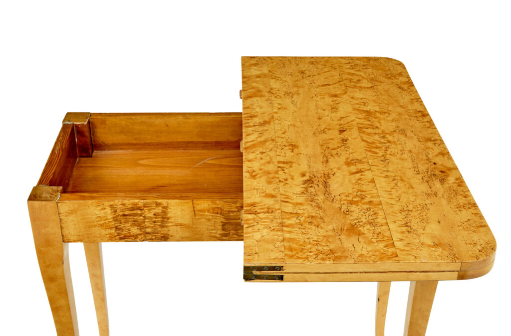 19th Century Swedish Burr Birch Tea Table — image 6
