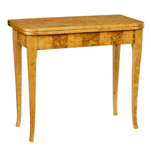 19TH CENTURY SWEDISH BURR BIRCH TEA TABLE