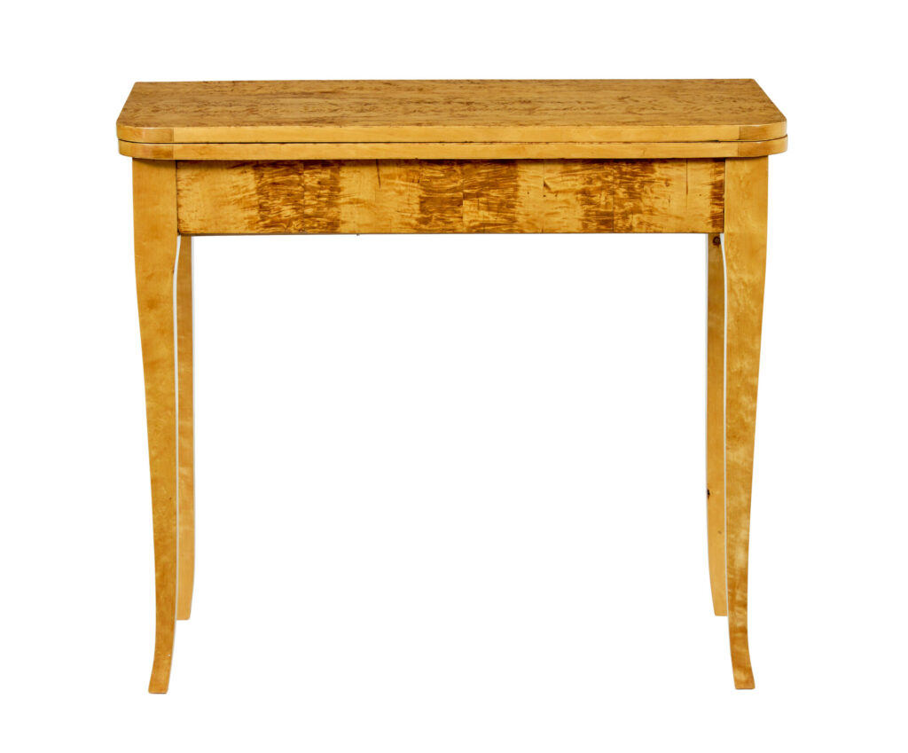 19th Century Swedish Burr Birch Tea Table — image 5