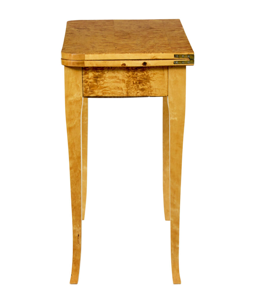 19th Century Swedish Burr Birch Tea Table — image 4