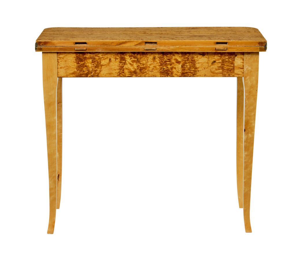19th Century Swedish Burr Birch Tea Table — image 3