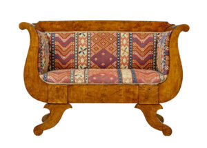 Small 19th Century Swedish Empire Birch Sofa — thumbnail 5