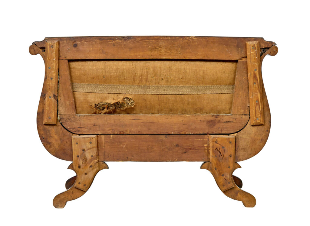 Small 19th Century Swedish Empire Birch Sofa — image 3