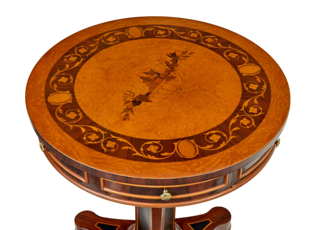 French 20th Century Decorative Circular Side Table — image 5