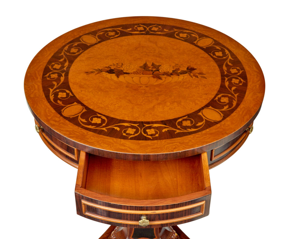French 20th Century Decorative Circular Side Table — image 4