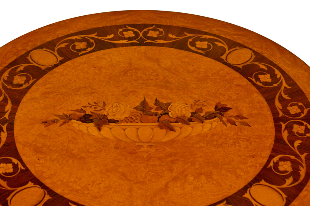 French 20th Century Decorative Circular Side Table — image 3