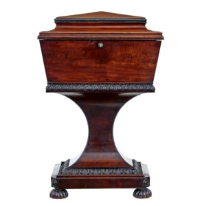 19th Century Carved Mahogany Teapoy Stamped Gillows — thumbnail 9