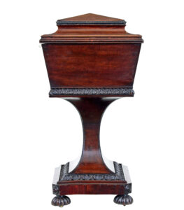 19th Century Carved Mahogany Teapoy Stamped Gillows — thumbnail 8