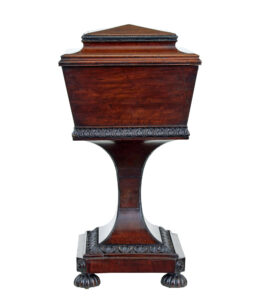 19th Century Carved Mahogany Teapoy Stamped Gillows — thumbnail 6