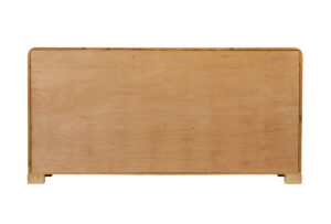 Scandinavian Mid Century Elm Low Open Bookcase — thumbnail 6
