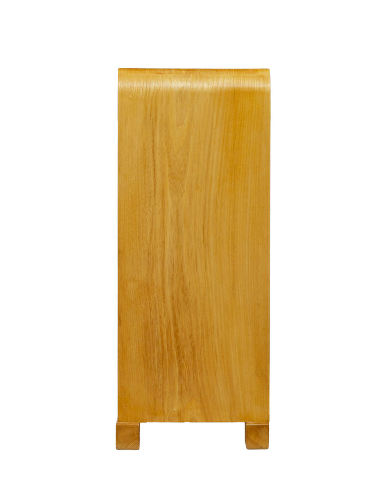 Scandinavian Mid Century Elm Low Open Bookcase — image 5