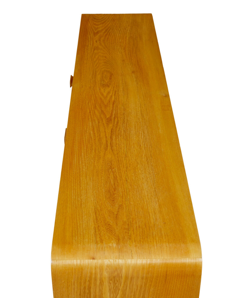 Scandinavian Mid Century Elm Low Open Bookcase — image 4
