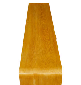 Scandinavian Mid Century Elm Low Open Bookcase — thumbnail 3