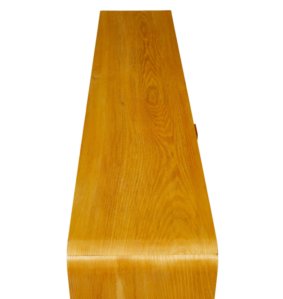 Scandinavian Mid Century Elm Low Open Bookcase — image 3