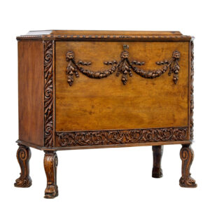 MID 20TH CENTURY ROCOCO REVIVAL CARVED WALNUT CHEST OF DRAWERS
