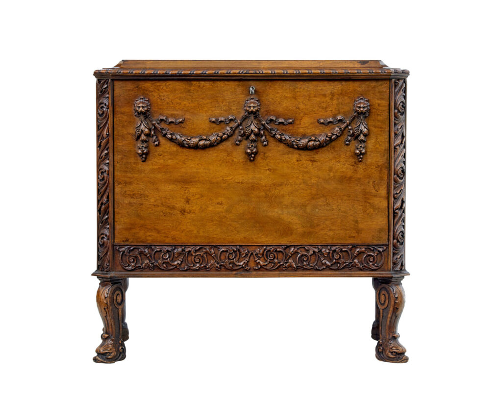Mid 20th Century Rococo Revival Carved Walnut Chest of Drawers — image 10