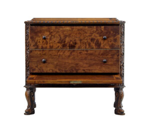 Mid 20th Century Rococo Revival Carved Walnut Chest of Drawers — thumbnail 8