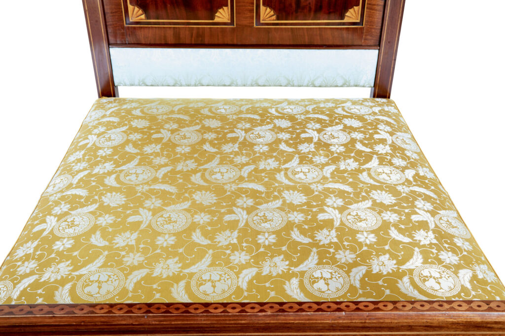 Rare 19th Century Mahogany and Porcelain 4 Poster Bed — image 13