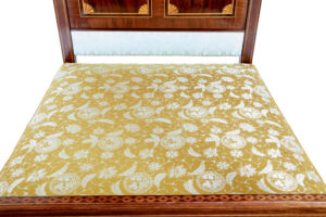 Rare 19th Century Mahogany and Porcelain 4 Poster Bed — thumbnail 13