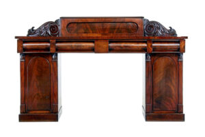 19TH CENTURY WILLIAM IV MAHOGANY PEDESTAL SIDEBOARD