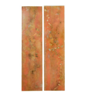 Pair of Large French 1950’s Acrylic Abstract Panels Gold Leaf — thumbnail 3