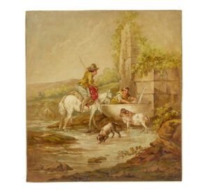 Pair of Rural Late 19th Century Oil on Canvas Paintings — thumbnail 7
