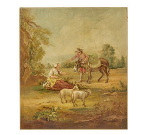 Pair of Rural Late 19th Century Oil on Canvas Paintings — thumbnail 6