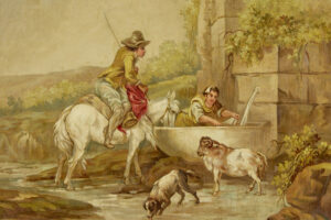 Pair of Rural Late 19th Century Oil on Canvas Paintings — thumbnail 4