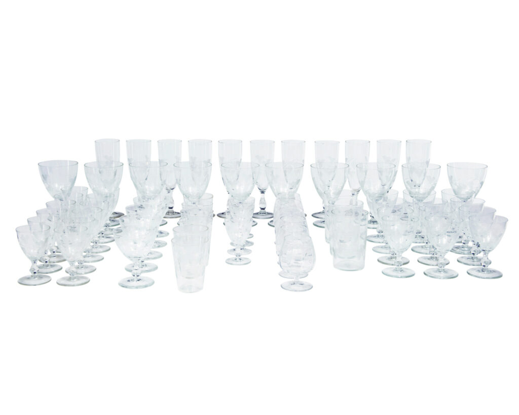 A Fine Collection of 1930’s Riihimaki Savoy Vine Etched Glasses