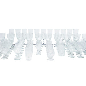 A FINE COLLECTION OF 1930’s RIIHIMAKI SAVOY VINE ETCHED GLASSES