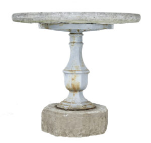 Rare 19th Century Swedish Stone and Iron Garden Table — thumbnail 2