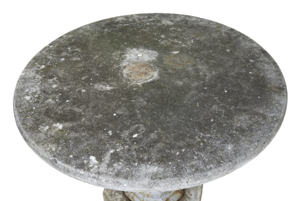 Rare 19th Century Swedish Stone and Iron Garden Table — image 5