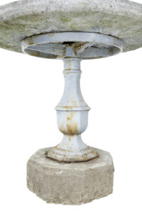 Rare 19th Century Swedish Stone and Iron Garden Table — thumbnail 3