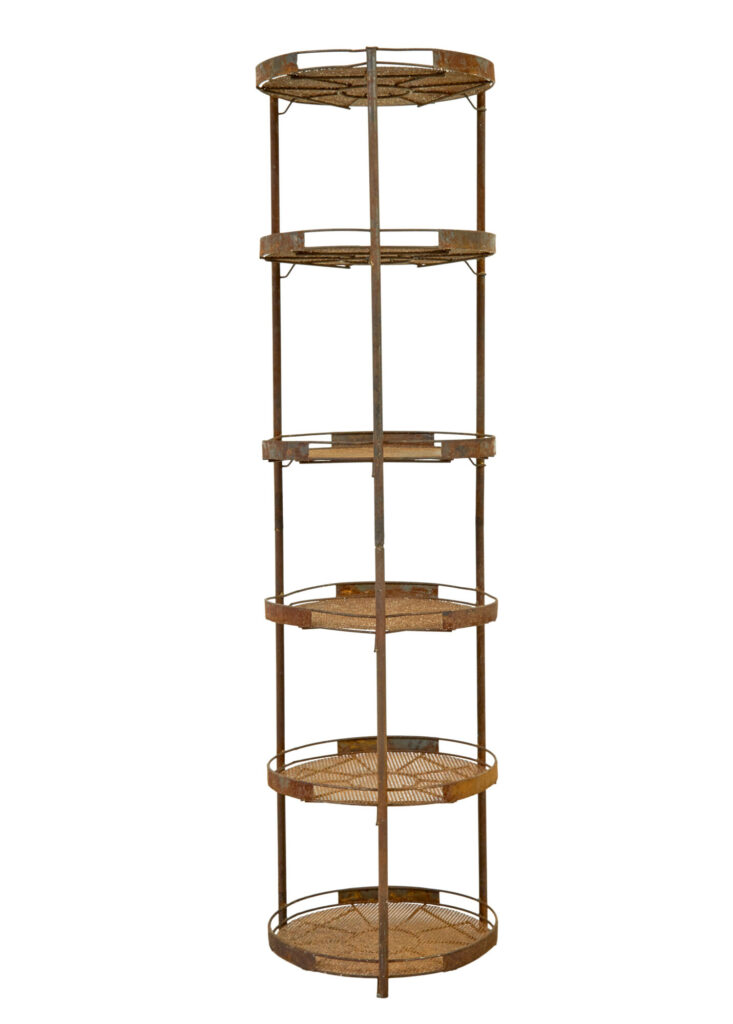 EARLY 20TH CENTURY METAL SEED BULB RACK FOR GARDENING
