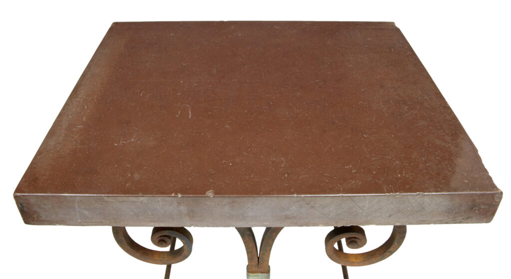 1920’s French Iron Baker Tables Marble Top — image 5