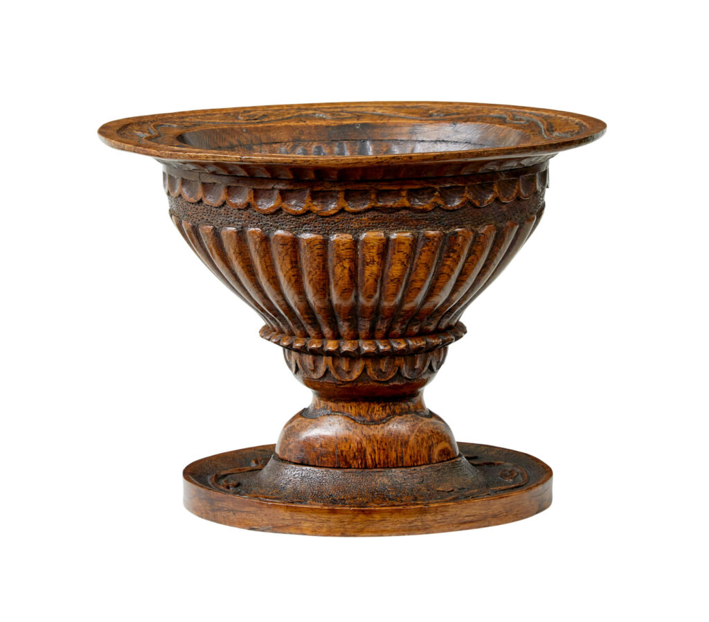 19th Century Carved Oak Liege Bowl