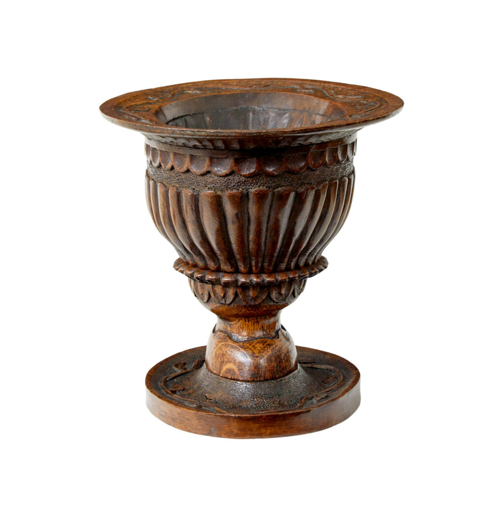 19th Century Carved Oak Liege Bowl — image 6