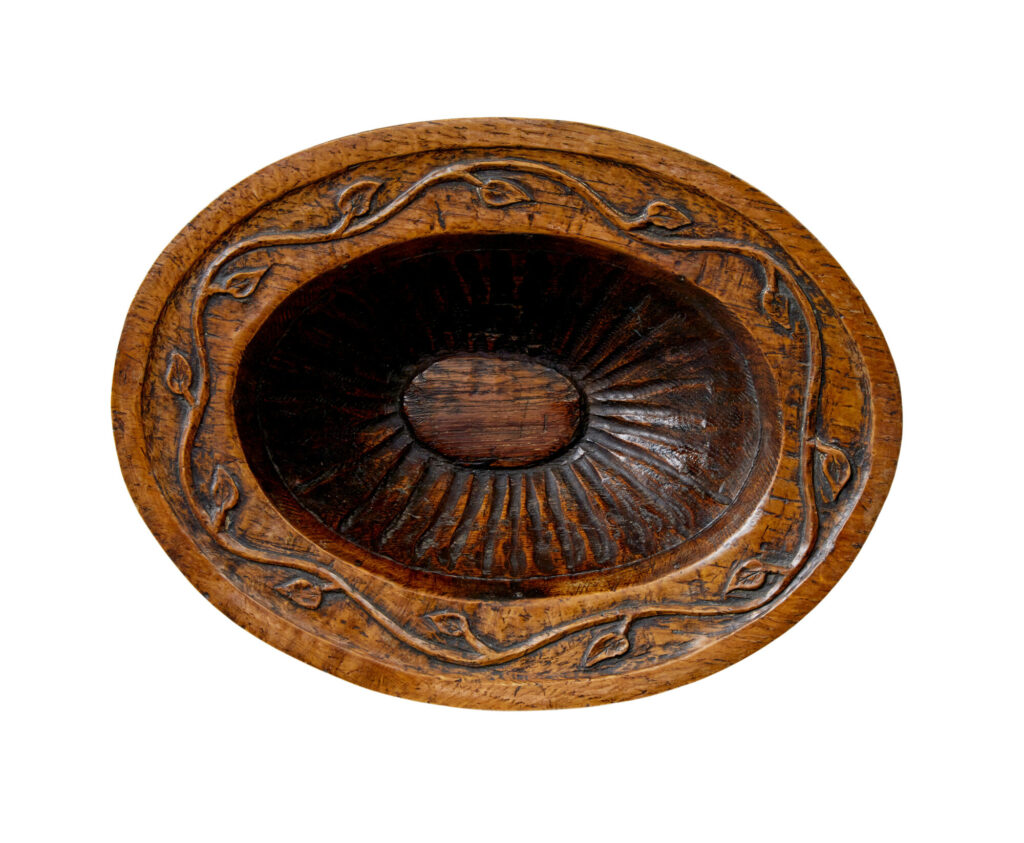 19th Century Carved Oak Liege Bowl — image 3