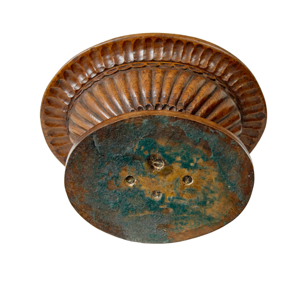 19th Century Carved Oak Liege Bowl — image 2