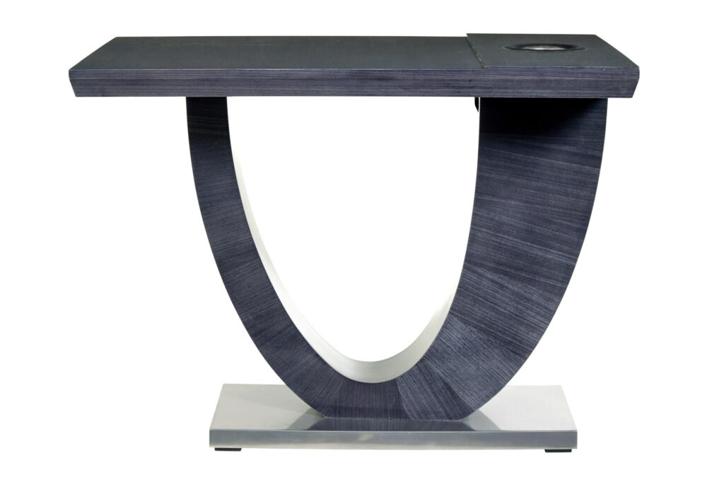 BESPOKE MODERN GREY SYCAMORE KAELO WINE BAR TABLE