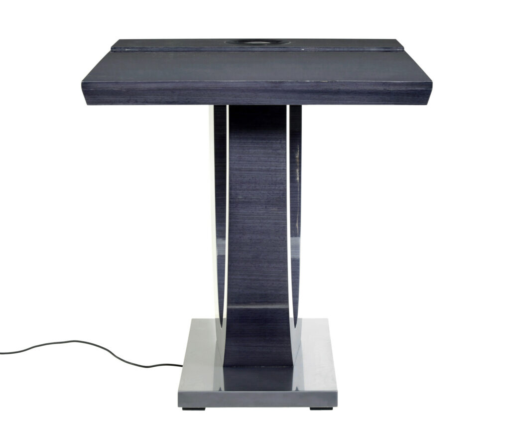 Bespoke Modern Grey Sycamore Kaelo Wine Bar Table — image 9