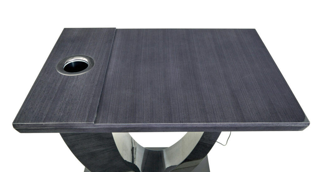 Bespoke Modern Grey Sycamore Kaelo Wine Bar Table — image 6